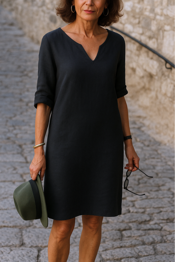 Lisette - Robe Élégante à Encolure en V