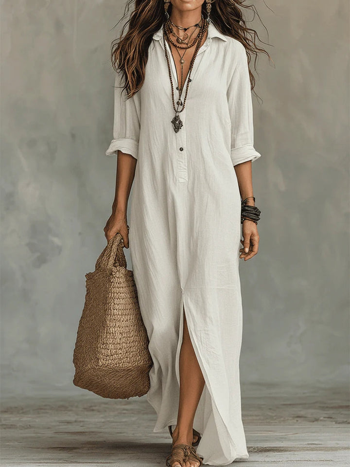 Soline - Élégante Robe Maxi Fluide