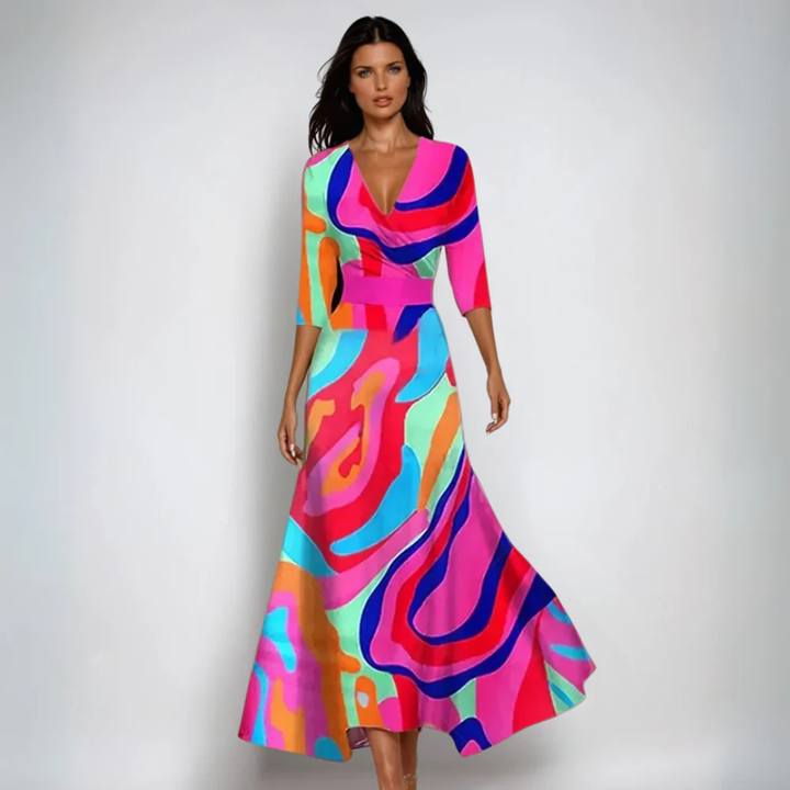 Valeria - Élégante Robe Maxi Fleurie