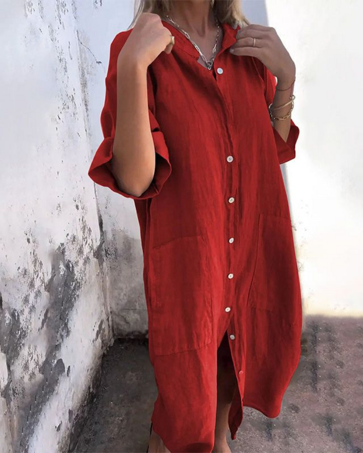 Melany - Robe Chemise Bohème Chic