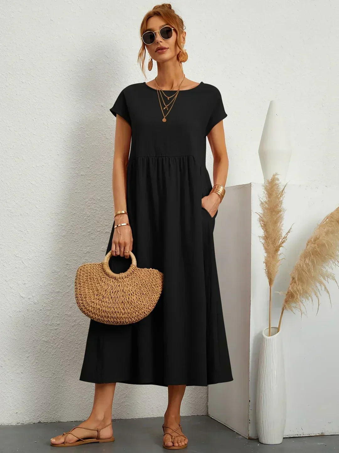 Nataly - Robe Midi Décontractée