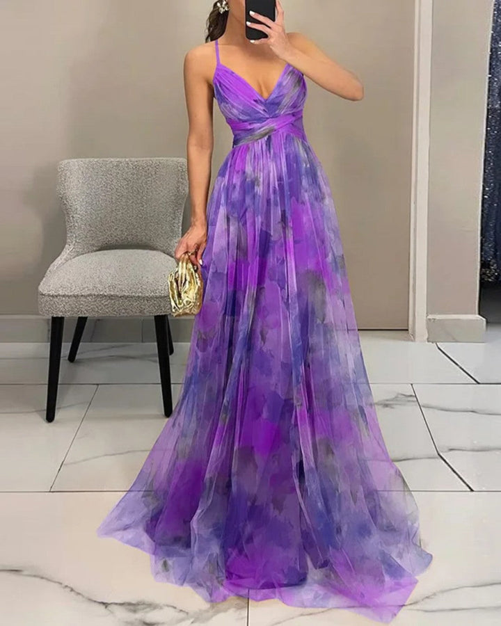 Delacroix - Robe Maxi Florale Élégante