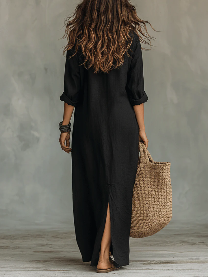 Soline - Élégante Robe Maxi Fluide