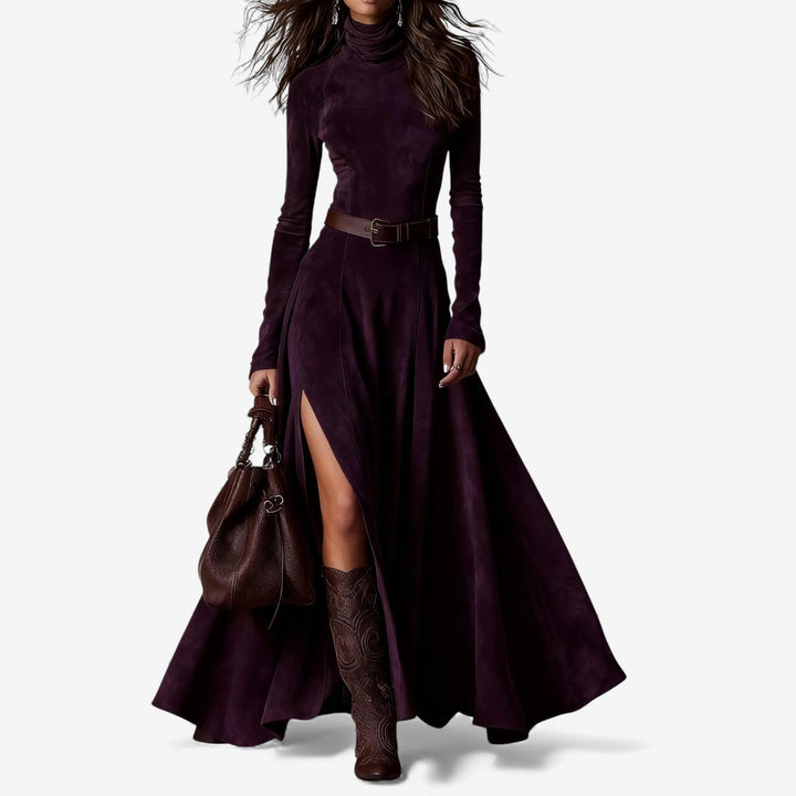 Élodie | Robe longue élégante avec ceinture incluse